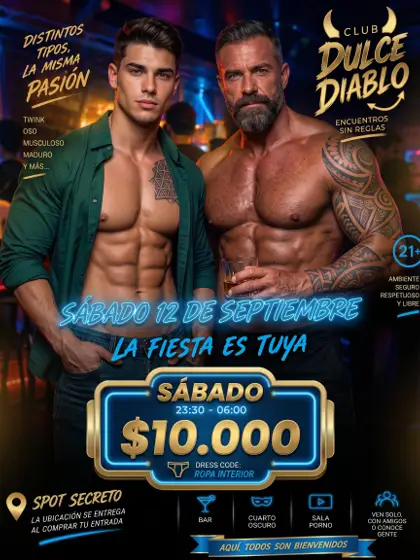 Afiche La Fiesta es Tuya del 12 de septiembre